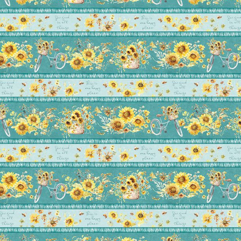 Wilmington Prints Fabric Bundle Wilmington Prints Sunflower Sweet FQ Bundled Fabric Collection by Lisa Audit Panel plus 13 coordinating prints