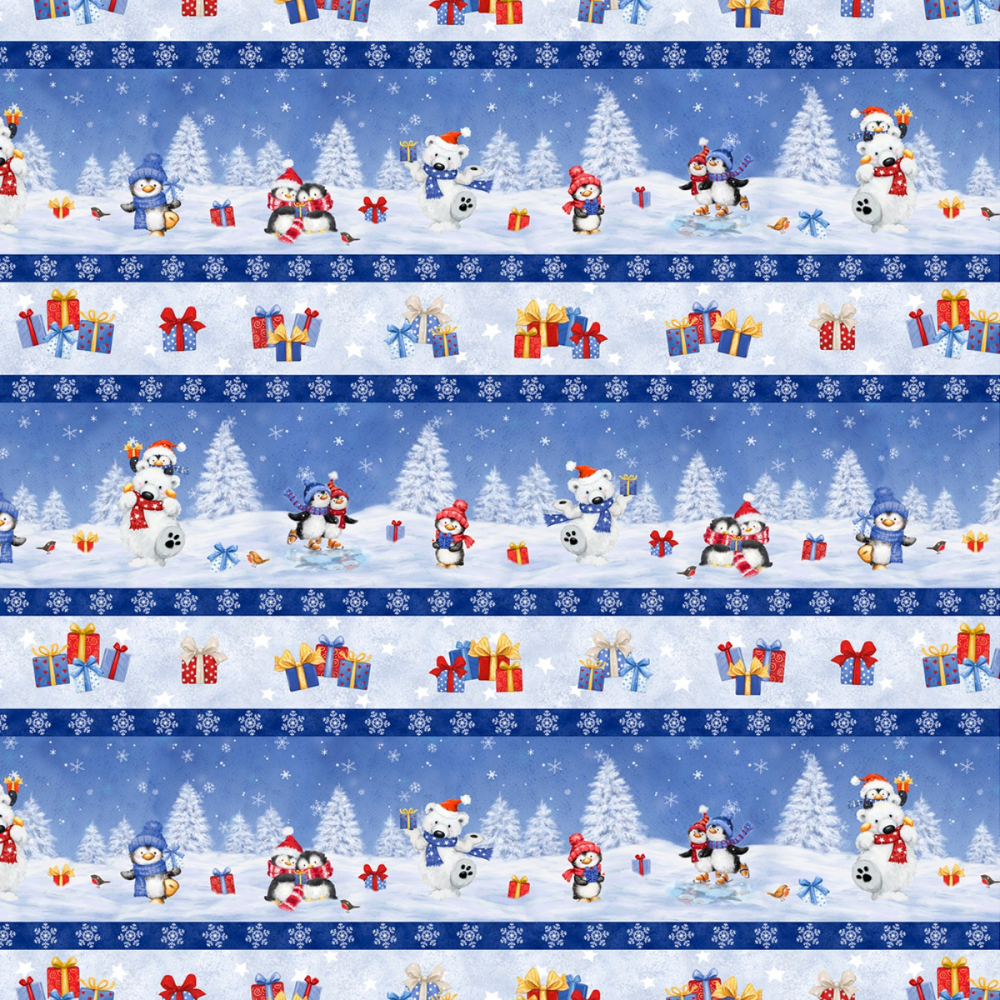 Wilmington Prints Fabric Snow What Fun Wilmington Prints Cotton Fabric 9 pc with Panel Bundled Fabric