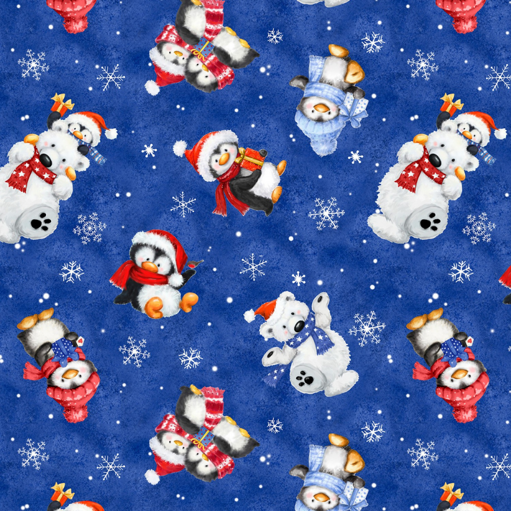 Wilmington Prints Fabric Snow What Fun Wilmington Prints Cotton Fabric 9 pc with Panel Bundled Fabric