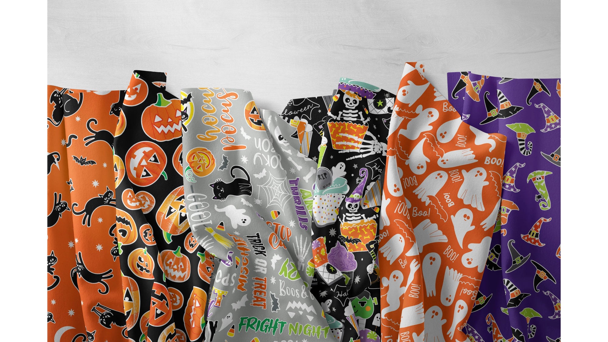 Chills & Thrills & Glow-O-Ween Glow in the Dark Halloween Fabric