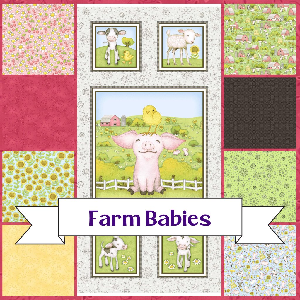 Farm Babies Cotton Fabric