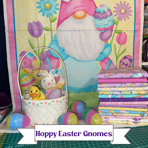 Happy Easter Gnomies Cotton Fabric