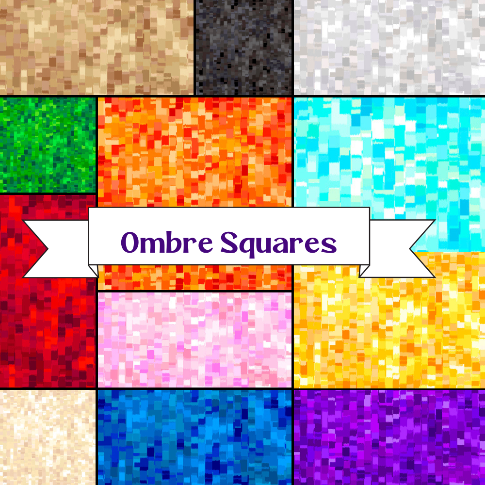 Ombre Squares Pixel Fabric