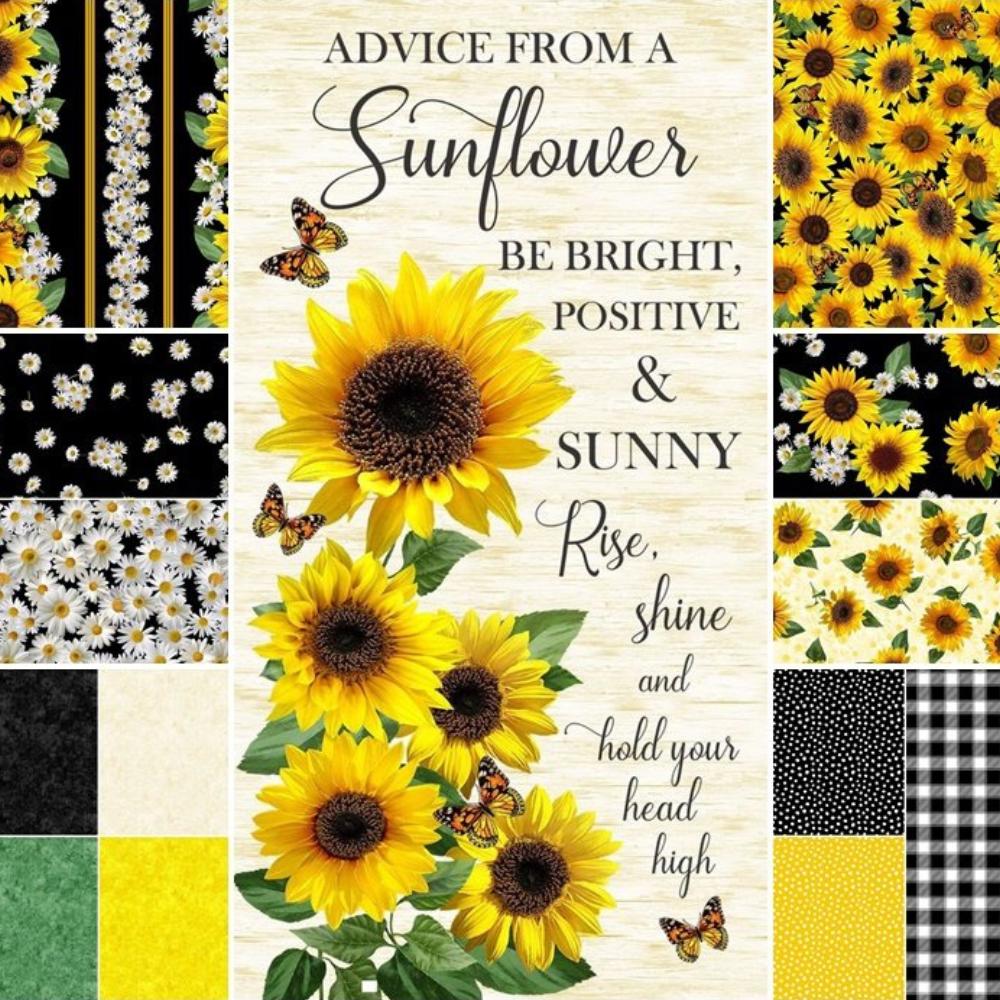 Advice from a Sunflower Cotton Quilting Fabric