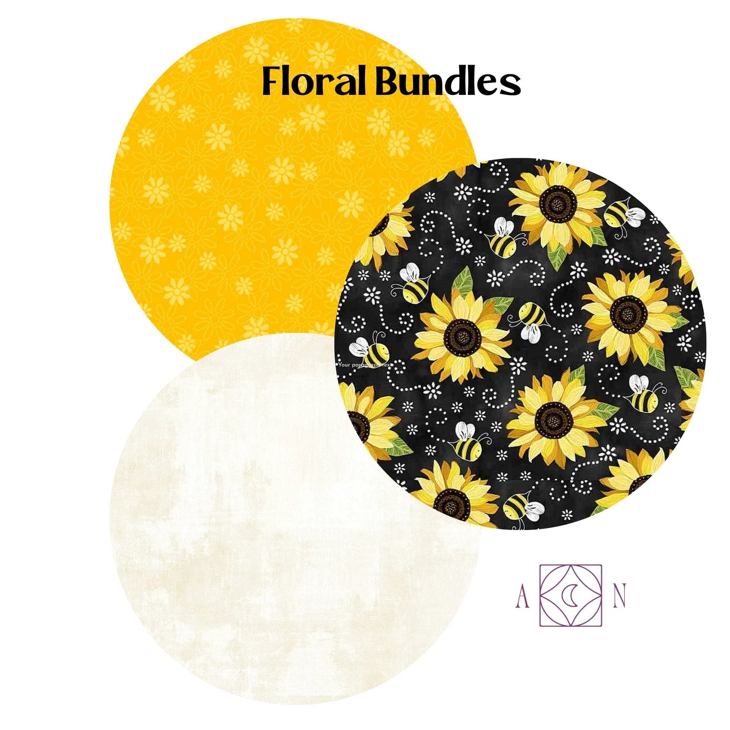 Floral 3 yard Quilt Fabric Bundles