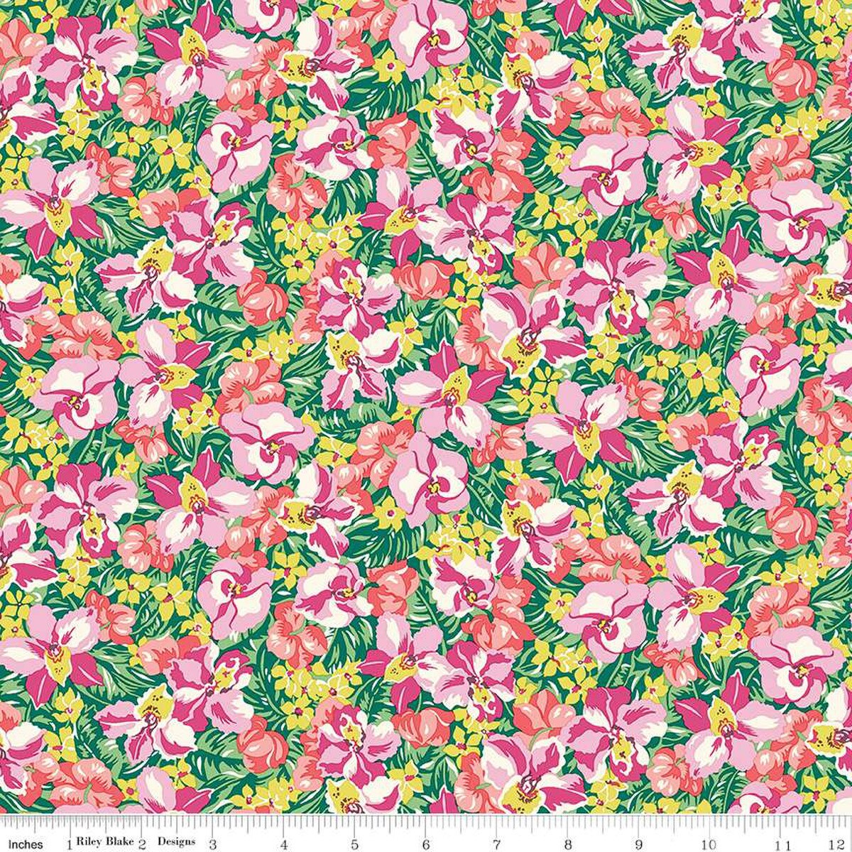 Orchid Tumble Postcard From Paradise by Liberty Fabric by the Yard