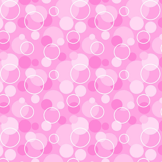 Pink Bubble Print Comfy Flannel baby flannel fabric by the yard