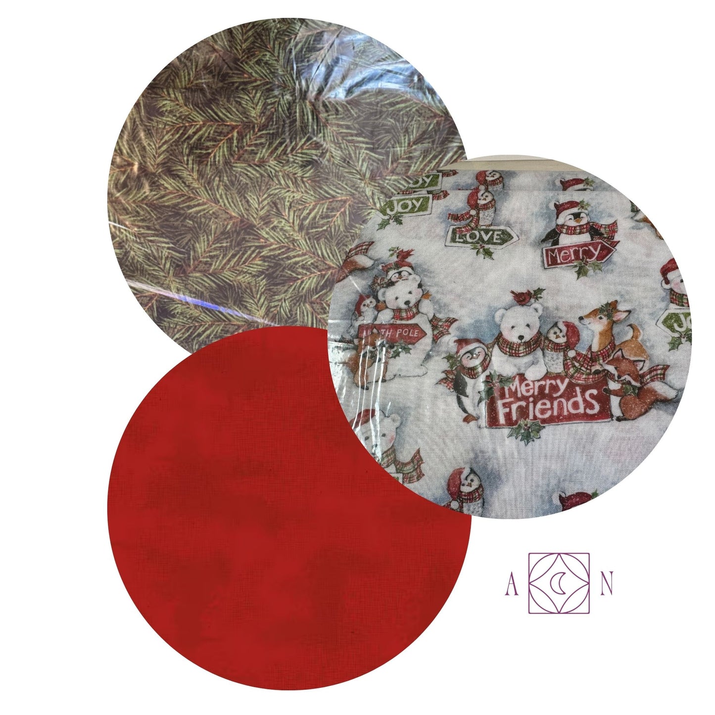 Merry Friends Winter Animals – 3 Yard Quilt Fabric Bundle | Angels Neverland Exclusive