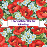 Easy as ABC and 123 Quilt - Poppy Dreams & Poppy Hill Beginner Queen Size Quilt Kit