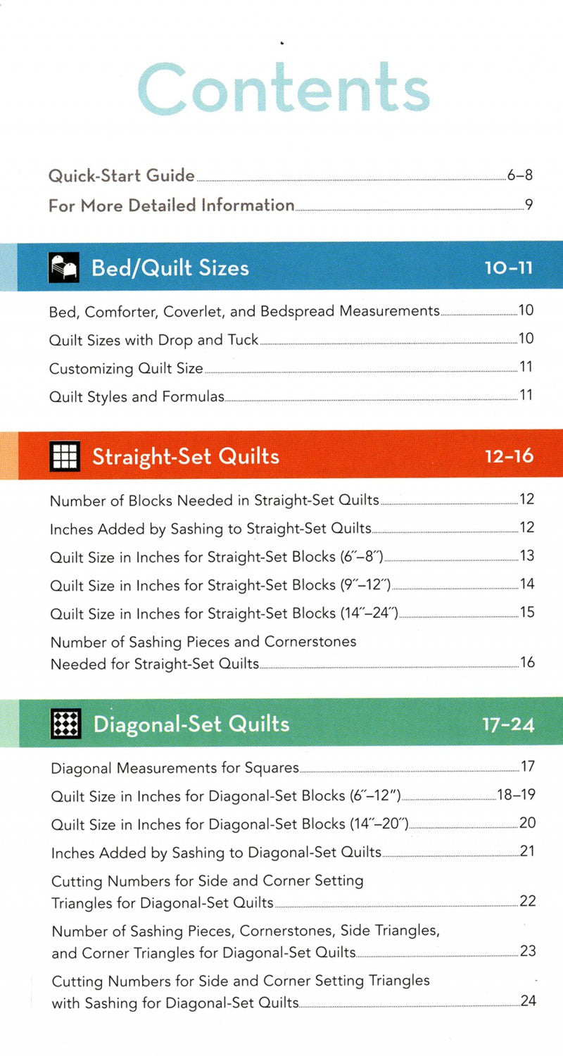 All-in-One Quilters Reference Tool Updated - Quilting Reference Book