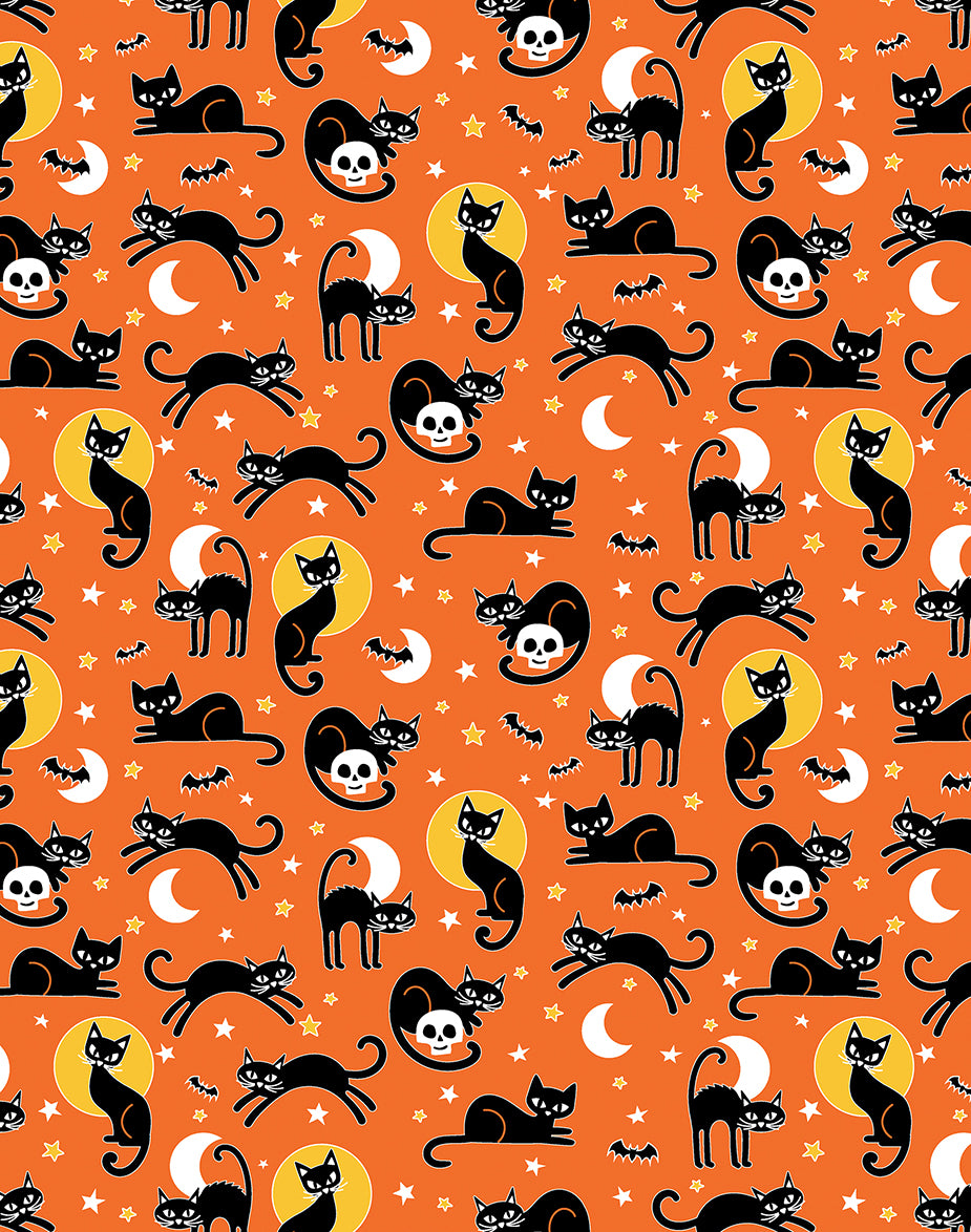 Glow-o-ween pre-cut 10" quilt squares from Benartex, Glow in the Dark Halloween Fabric