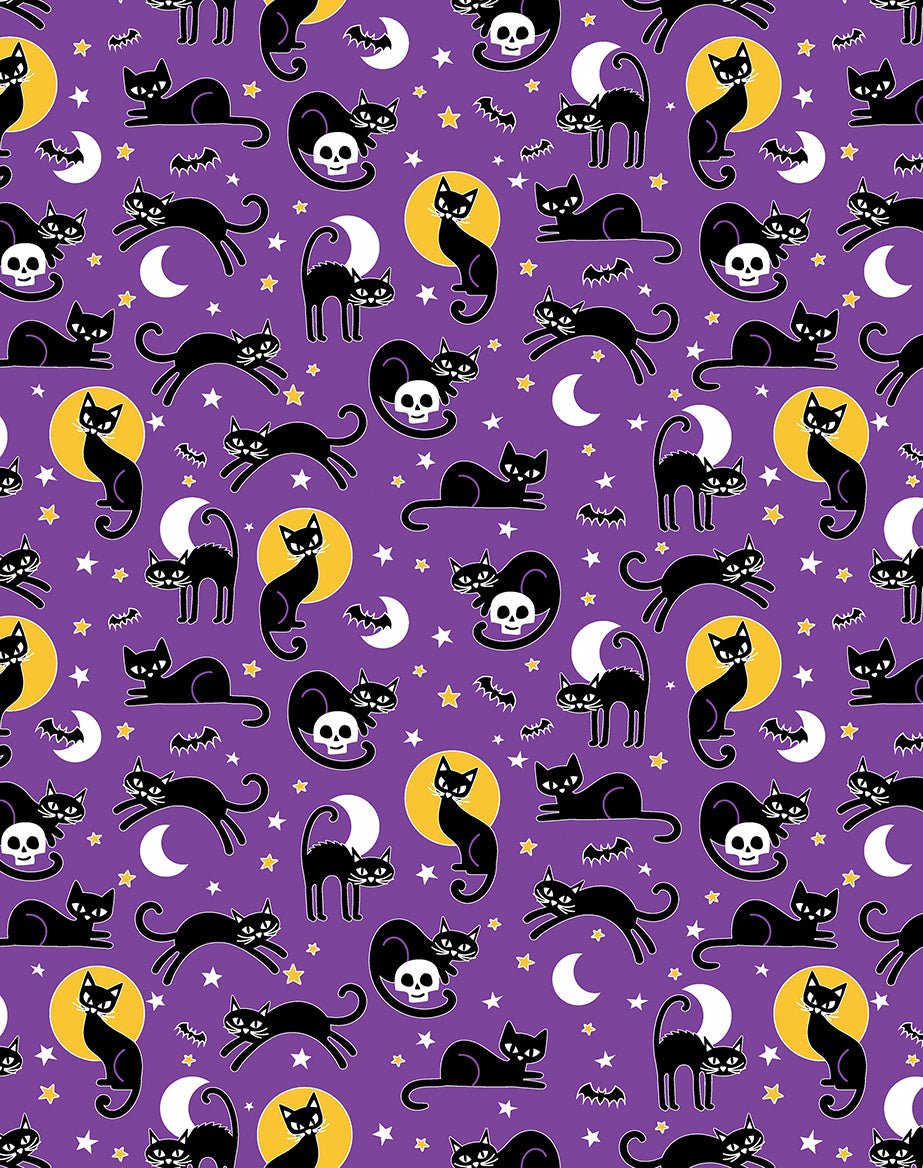 Glow-o-ween pre-cut 10" quilt squares from Benartex, Glow in the Dark Halloween Fabric