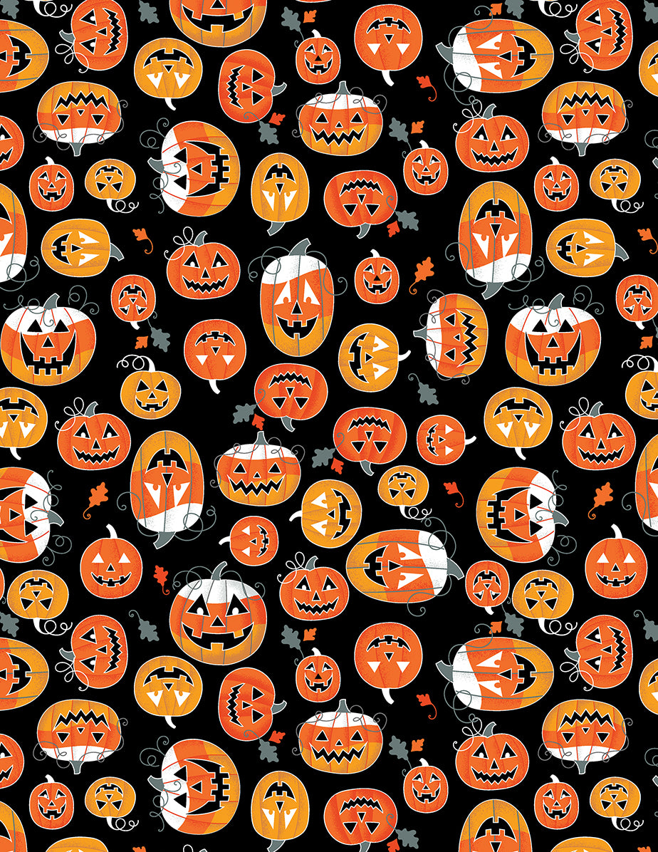 Glow-o-ween pre-cut 10" quilt squares from Benartex, Glow in the Dark Halloween Fabric