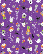 Glow-o-ween pre-cut 10" quilt squares from Benartex, Glow in the Dark Halloween Fabric