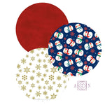 Gnome to Fa La Snowmen (Red Version) – 3 Yard Quilt Fabric Bundle | Angels Neverland Exclusive