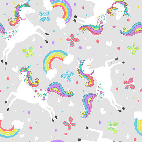 Unicorn Comfy Flannel Baby Flannel Fabric by the Yard