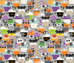 Glow in the Dark Halloween Fabric - Precut Fat Quarters Fabric Bundle -  Chills & Thrills