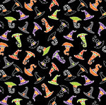 Spookyville Chills & Thrills Glow in the Dark Halloween Cotton Fabric QUILT KIT