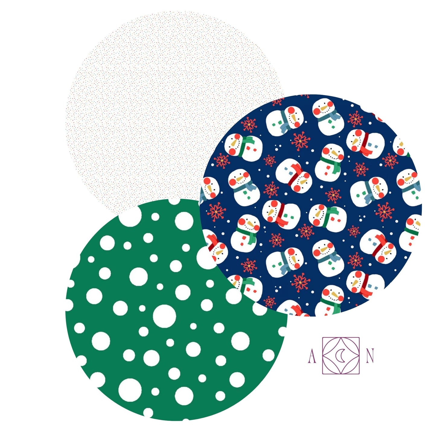 Gnome to Fa La Snowmen – 3 Yard Quilt Fabric Bundle | Angels Neverland Exclusive