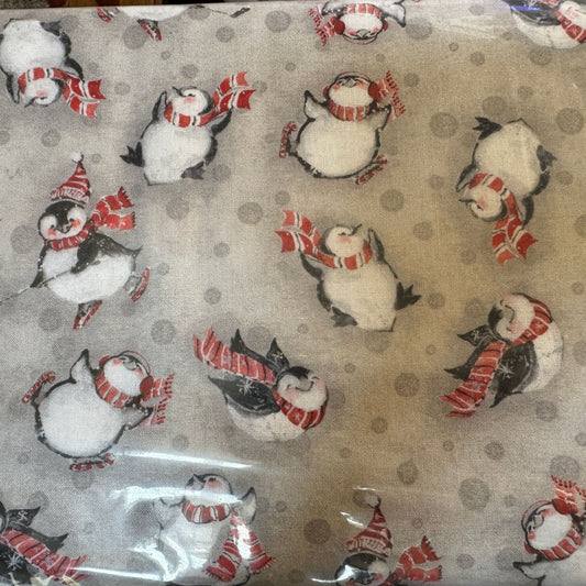 Festive Friends Penguins – 3 Yard Quilt Fabric Bundle | Angels Neverland Exclusive