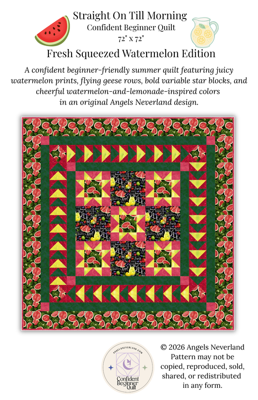 Fresh Squeezed Watermelon Quilt Kit – 72” x 72” Confident Beginner Quilt