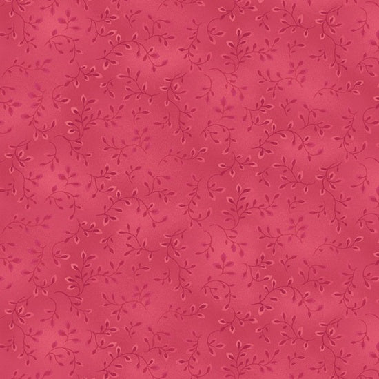 Folio Basics in Rose Vines (Dark Pink) , Blender Fabric by Henry Glass