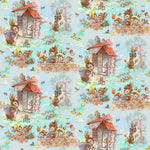 Hoppy Hunting & Bunny Tails Easter Cotton Fabric by the Yard