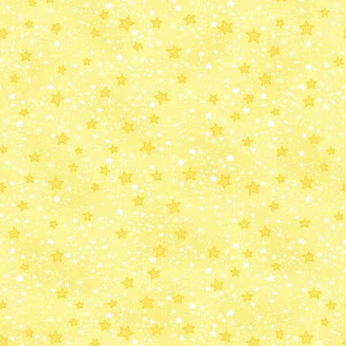 Yellow Multi Stars Tonal Comfy Flannel baby flannel fabric by the yard