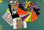 Halloween Quilt Kit featuring Northcott Gnomes Night Out Cotton Fabric Border with traditional Halloween Motifs