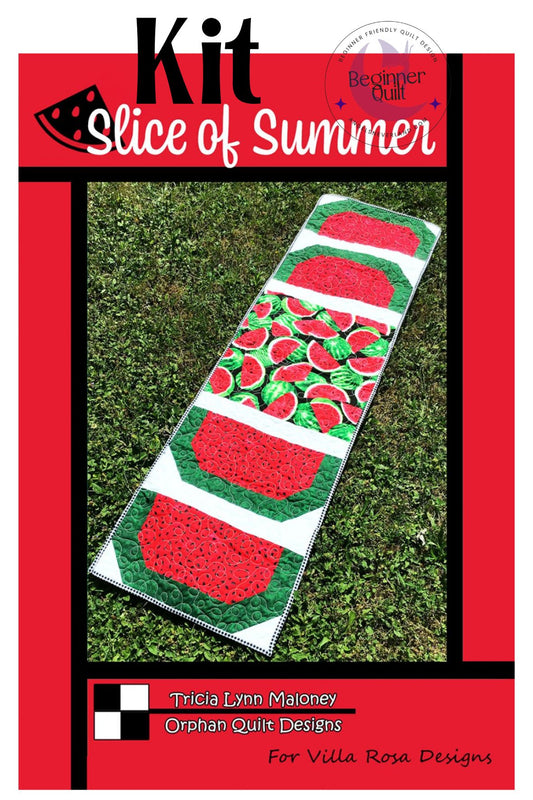 Slice of Summer Watermelon Table Runner KIT approximate finished size 16" x 52"