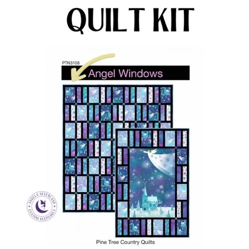 Angel Windows PANEL QUILT KIT with Angels On High Cotton Fabric