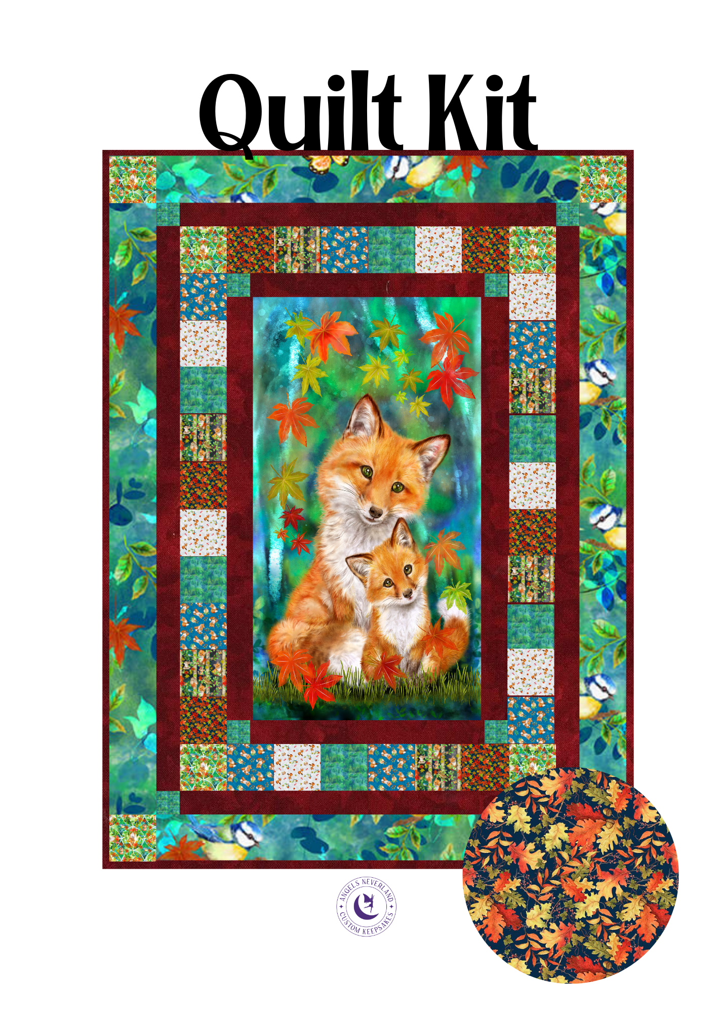 Auburn Fox Fall Fast & Fun Beginner Quilt Kit using Picture This Pattern