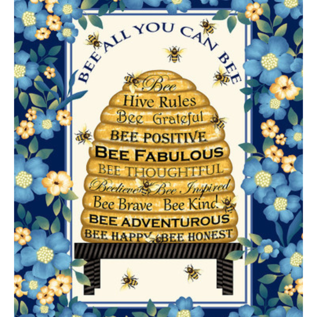 Bee All You Can Bee Beehive 24" Cotton Panel Only