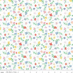 Always in Season Small Floral White Fabric Yardage