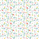 Always in Season Small Floral White Fabric Yardage