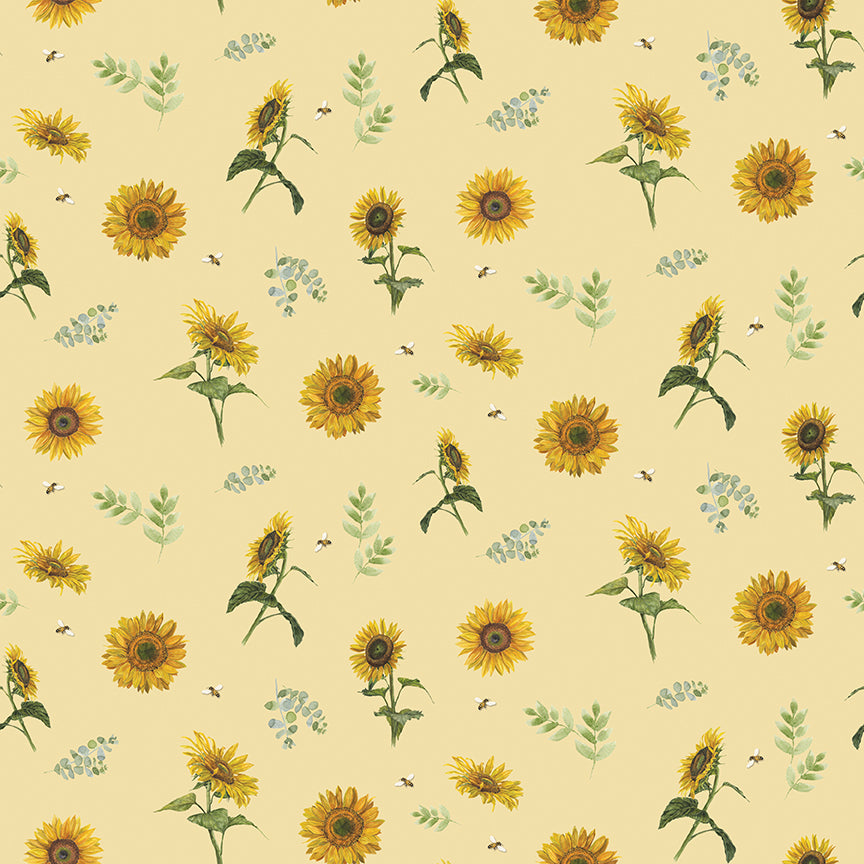 Honey Bees & Flowers Please - 8 Yard Bundle in Navy