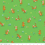 100 Aker Woods - Tigger Bounce Green Fabric Yardage