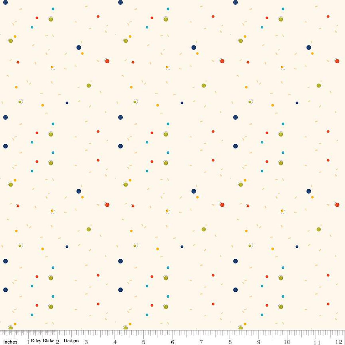 Pop 'N Play Confetti Le Creme Nostalgic Licensed Fisher Price Fabric by the Yard
