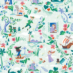 Forever Neverland Peter Pan Full Yard Bundle 8 pcs (Mist) with Neverland Panel by Jill Howarth