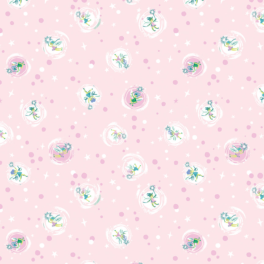 Forever Neverland Tink Pink (C15904-PINK) Cotton Fabric by the Yard