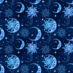 Stars Around Celestial QUILT KIT Cosmos Panel & Celestial Cotton Quilting Fabric