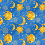 Stars Around Celestial QUILT KIT Cosmos Panel & Celestial Cotton Quilting Fabric