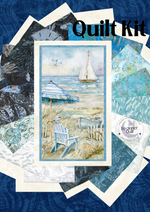 Easy DIY Beginner Coastal Sanctuary Panel Quilt Kit with fabric from Dana Michelle Along The Shores Batik w/ Picture This Pattern