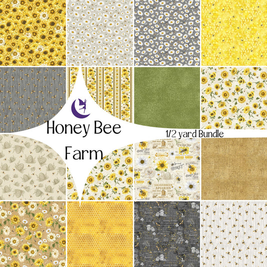 Honey Bee Farm COMPLETE 1/2 yard Bundle Collection (16 pieces)