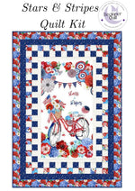 Stars & Stripes Quilt Kit – 3 Yards & Panel Beginner Quilt (46” x 66”) | Material Girlfriends Pattern