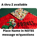 Personalized Baby Gift - Custom Tractor Flannel and Cuddle Minky Crib Blanket