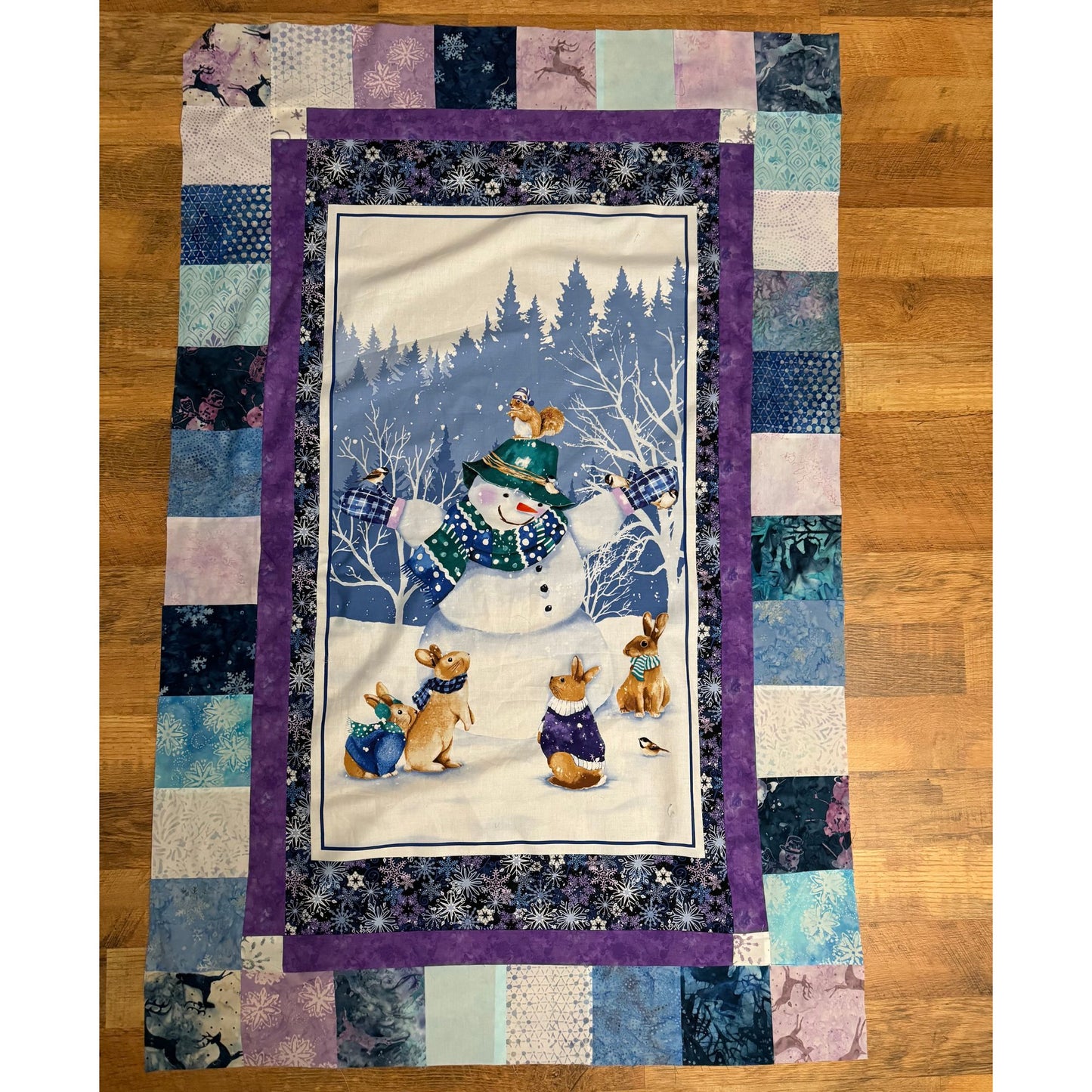 Flurry Friends DIY Easy Beginner QUILT KIT with Tonga Batiks FROST precuts - Picture This Pattern