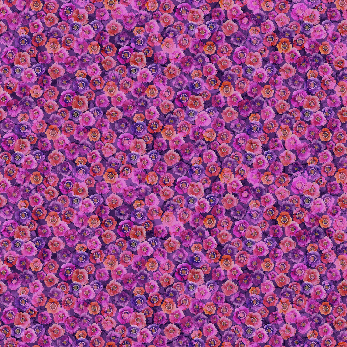 Dragonfly Dance Pink & Purple Packed Floral Fabric by the Yard - DP27503-85