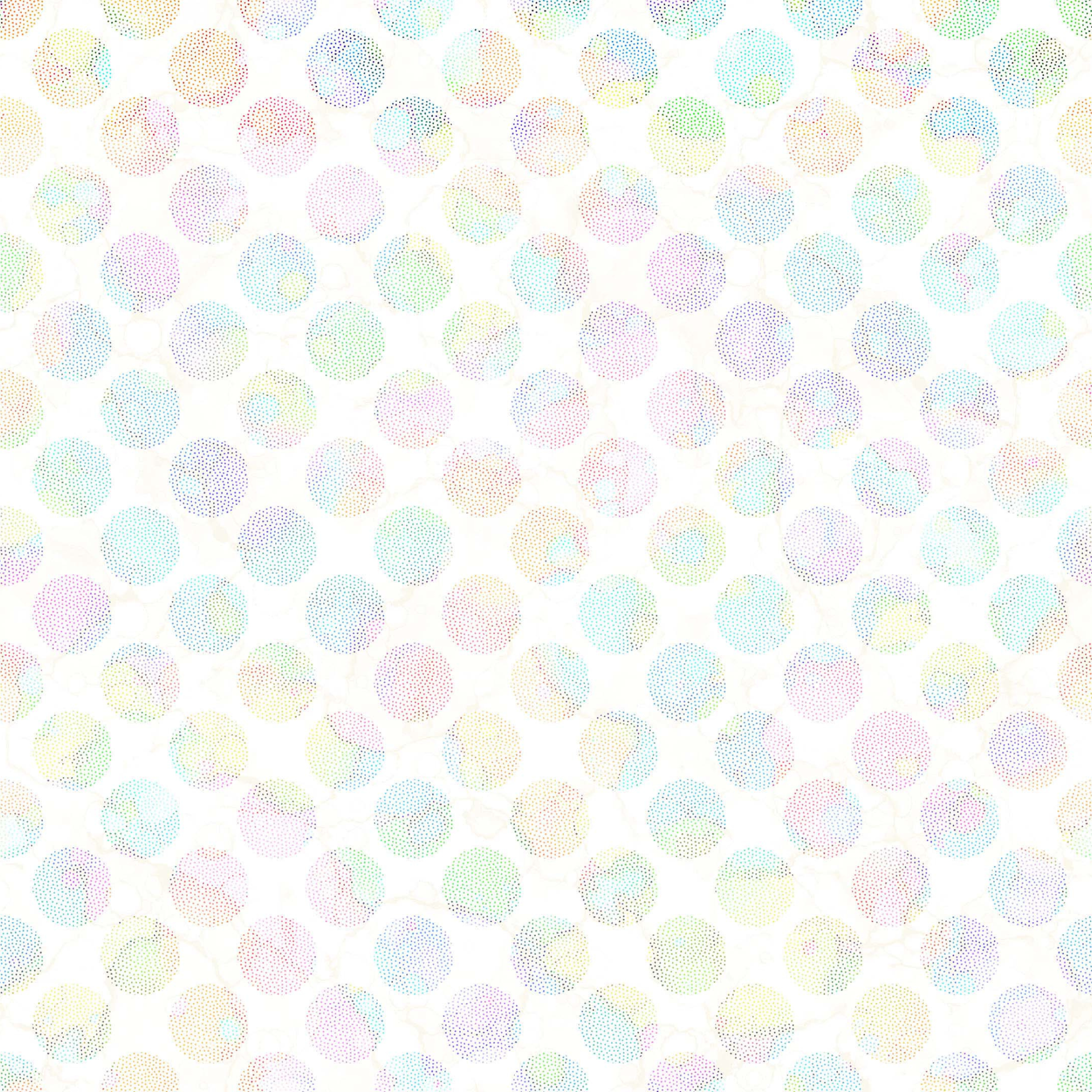 Dragonfly Dance Dots White Multi - Fabric by the Yard - DP27507-10
