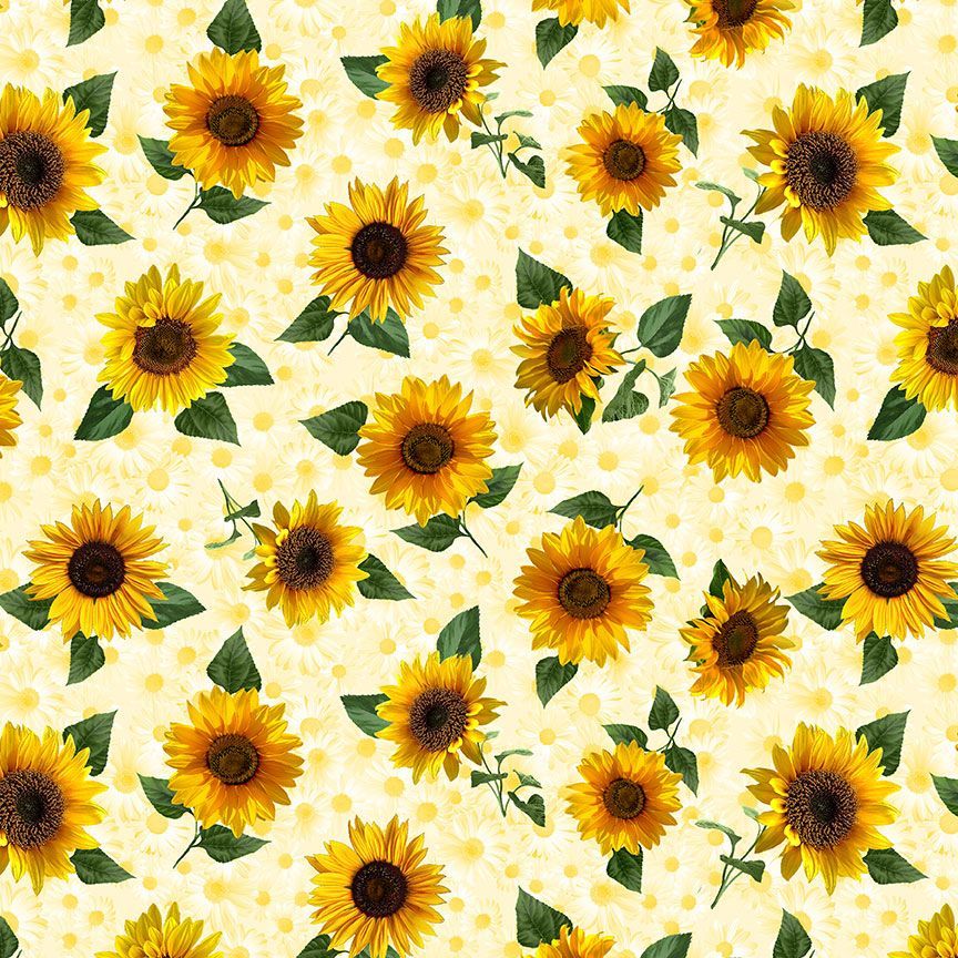 Fleur Butter CD2923 - Advice From a Sunflower Cotton Fabric Yardage